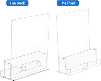 NIUBEE 6 Packs Acrylic Brochure Holder 8.5 x 11, Flyer Menu Display Stand - size: 6 Pack 8.5*11
