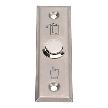 Dioche Door Access Control Switch, Exit Press Button, Stainless Steel Brushed Automatic Reset No Welding Required for Indoor Outdoor, NO/COM Switch Door Release Out Unlock Exit Button