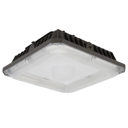 kadision 100W LED Canopy Light, 3-Level Selectable Wattage and CCT - size: 10" Square