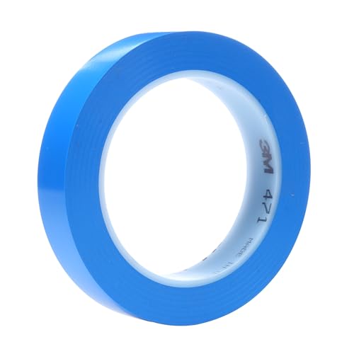 3M Vinyl Tape 471, 3/4 in x 36 yd, Blue, 1 Roll