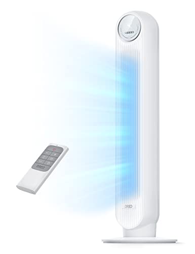 DREO Tower Fan for Bedroom, 28ft/s Velocity, Ultra Quiet Fan, 8 Speeds - color: White, size: 36 inch