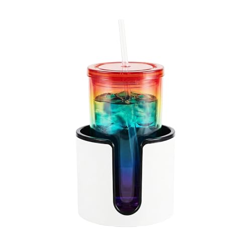 Wall Mounted Cup Holder,Large Size for Cups,Mugs and Cans.(White)