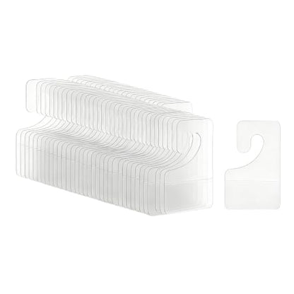 300 Pcs Clear Self Adhesive Hang Tabs, Plastic J-Hook Display Tags