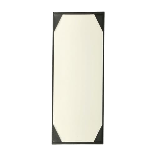 Prestine Menu Covers Made of Premium Faux Leather (10-Pack) - 4.25" x 11" - 1 View - Black - Restaurant Menu - Wine List - Bar Menu - size: 4.25”x11” - 1 View