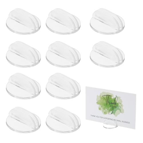 PATIKIL Mini Card Stands (2mm /0.08" Transparent) (25Pcs) Plastic Round - color: Transparent