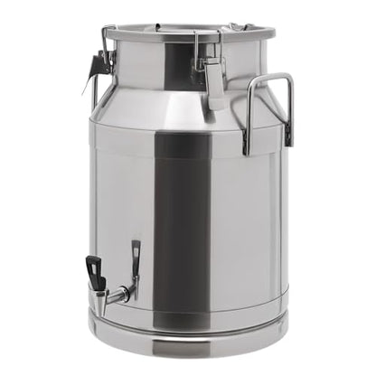 Milk Bucket With Faucet,Stainless Steel Milk Can Large Liquid Container Storage,With Sealing Lid and Carry Handle,for Wine, Oil Storage Transport (30L/8 Gal,w/Faucet) - size: 30L/8 Gal,w/Faucet