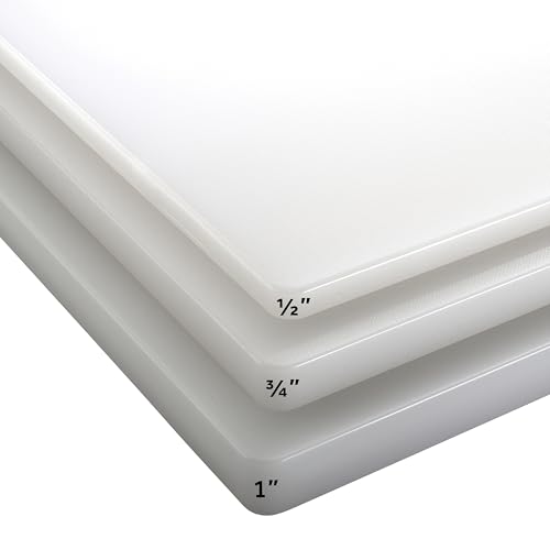 Winco 15" x 20" White Heavy-Duty Plastic Cutting Board (Set of 4) - color: White, size: 15" x 20" x 1"