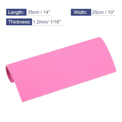 MECCANIXITY Corrugated Paper Sheets 5pcs 14x10x1/16inch Pink - color: Pink, size: 14inch x 10inch x 1/16inch