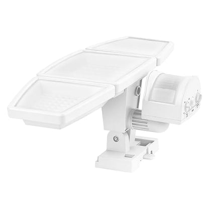 Sylvania Motion Sensor Solar Security Light, Solar Panel, 1800 LMS, Wet Rated, Batteries Included, 5000K, Daylight - 1 Pack (67700) - color: White, style: Solar + Motion Sensor