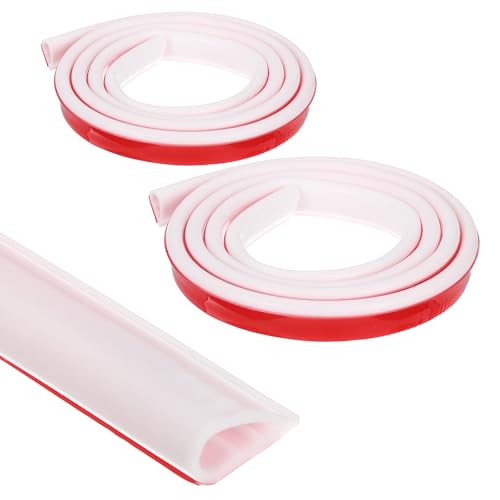 2PCS Smoke Fire Seal Strip, 3.3 Feet Door Seal Tape Self Adhesive Graphite Rubber Composite Material for Fire Rated Windows Steel Doors, 1/2" W x 1/4" H, White - color: White, size: 3.3 Feet