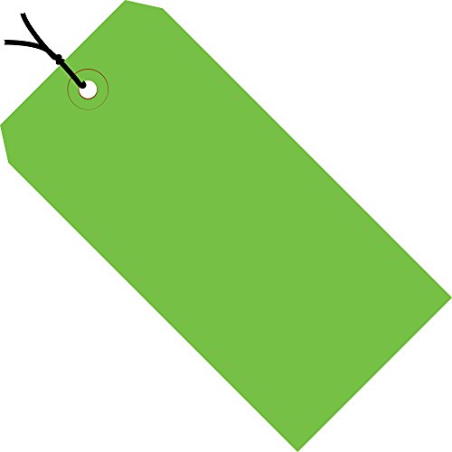 Discount Tag & Label Green Shipping Tags, Strung, 13 Pt, 2 3/4" x 1 3/8", 1, (Case of 1000) - color: Green, size: Model #1 - 2 3/4" x 1 3/8", style: Pre-Strung