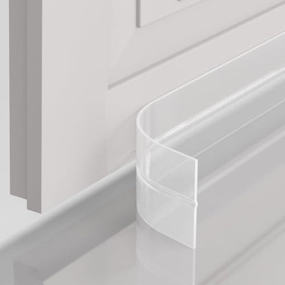 Silicone Weather Stripping Door Seal, 2 in x 20 ft, Self Adhesive - color: Clear, size: 2 Inch x 20 Feet