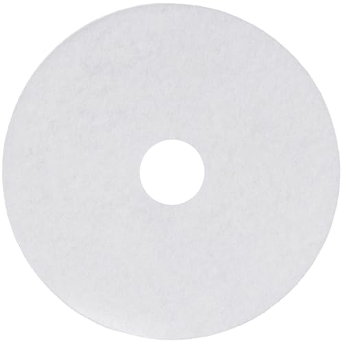 MVP Base Hit Premium White Buff Polish 17" Floor Pad (Box of 5) - size: 17"