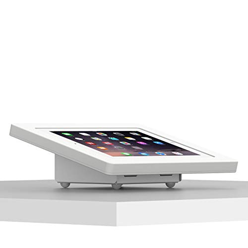 VidaMount White Enclosure and Fixed Tilted 15° Desk/Surface Mount [Bundle] Compatible with iPad 2/3/4 - color: White, size: iPad 2/3/4