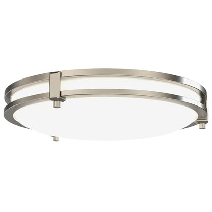 Juno Saturn Flush Mount Ceiling Light with Switchable Color Temperature (2700K-5000K), 13-Inch, Brushed Nickel - color: Brushed Nickel, size: 13-Inch