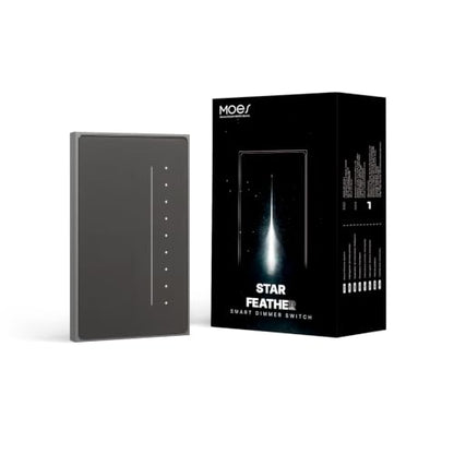 MOES SF WiFi Dimmer Switch, Neutral Wire Required, Anti-Glare Panel Grey - color: Grey, size: WiFi Dimmer Switch