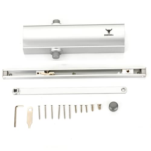 The Door Bull Series 5000 Automatic Door Closer – Hold Open Arm Features - size: 5000 Series, style: Silver