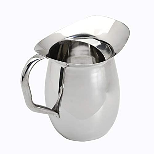 Update International BP-2G 2 Qt. Stainless Steel Bell Pitcher w/Ice Guard, Silver - size: 64 Ounces, style: Pitcher w/Ice Guard