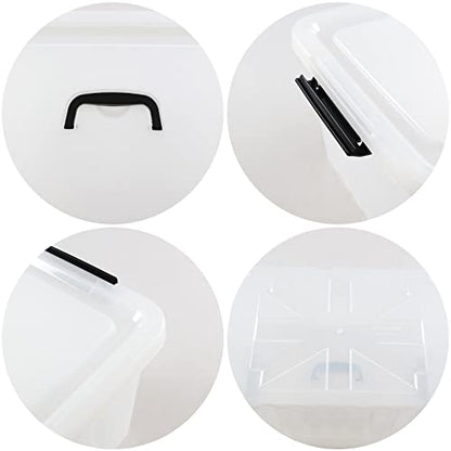 20L Stackable Box, Plastic Storage Bins with Latching Lids, 4-Pack - size: 18 L