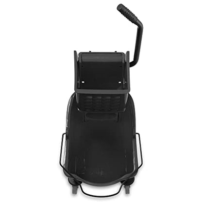 Dryser Commercial Mop Bucket with Side Press Wringer, 26 Quart, Black - color: Black