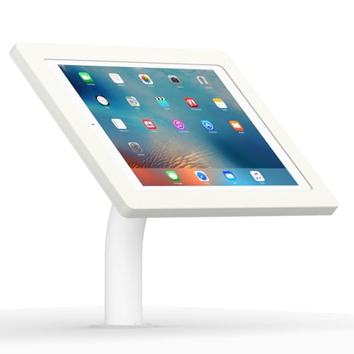 VidaMount White Enclosure and Fixed Neck Wall/Table Surface Mount [Bundle] Compatible with iPad Pro 12.9" (1st/2nd Gen) - color: White, size: iPad Pro 12.9" (1st/2nd Gen)