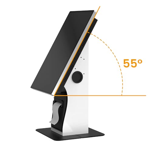Kiosk Countertop Stand for 21.5" Computer Monitor with Printer Space and Card Reader Holder, All Metal Heavy Duty SF-2205C