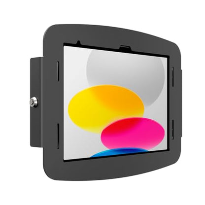 Compulocks Space Enclosure Wall Mount, Secure Anti Theft Display Holder for iPad 10th and 11th Generation (A16), Durable Steel Security Case with Lock – Black - size: iPad 10.9" 10th Gen