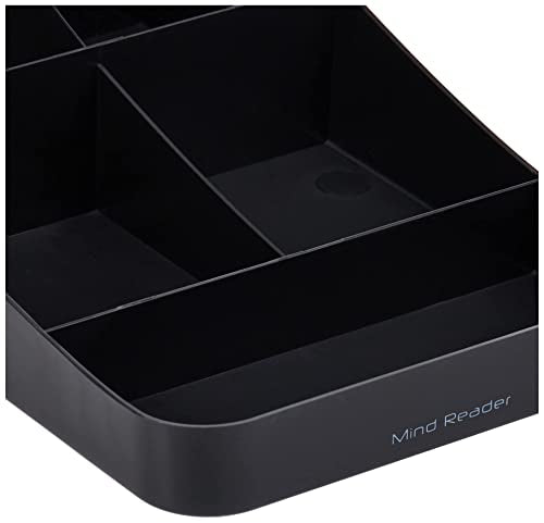 Mind Reader Cup and Condiment Station, Countertop Organizer, Coffee Bar, Kitchen, Stirrers, 7.25" L x 15.5" W x 5.25" H, Black (Pack of 4) - color: Black, size: 4-Pack