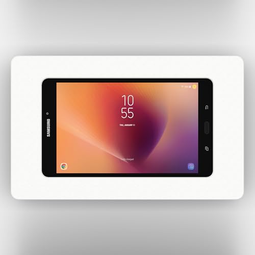 VidaMount White Enclosure and Fixed VESA Slim Wall Mount [Bundle] Compatible with Samsung Galaxy Tab A 8.0 (2017) - color: White, size: Galaxy Tab A 8.0 (2017)