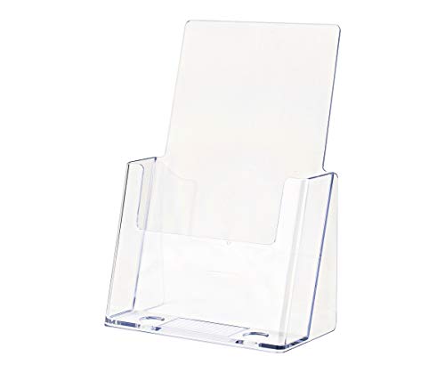 Bifold Brochure Holder 6" Slant Back Clear Acrylic Countertop Ad Display Stand by Marketing Holders