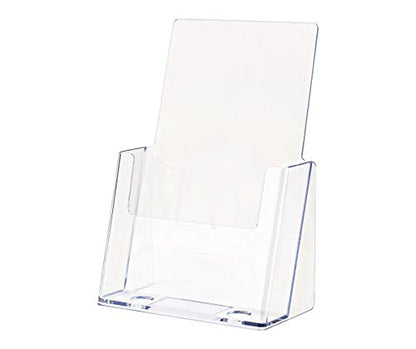 Bifold Brochure Holder 6" Slant Back Clear Acrylic Countertop Ad Display Stand by Marketing Holders
