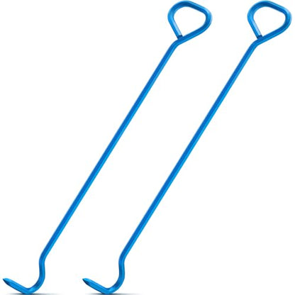 Therwen 2 Pcs 36 Inch Manhole Cover Hook Tool, 5/8" Hex Alloy Steel, Blue - color: Blue, size: 36 Inch