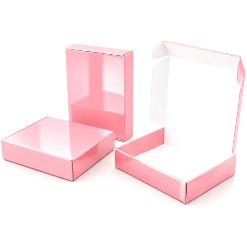 9x6x2 in Shipping Boxes Medium, 45 Pack Glossy Pink Corrugated Boxes, Cardboard Packing Boxes for Shipping Small Business Bulk - color: Glossy Pink, size: 9x6x2 45 Pack