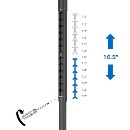 Projector Mount, 42"-59" Height, Universal Ceiling Bracket, 33lb - color: Black, size: 42.5inch-59inch