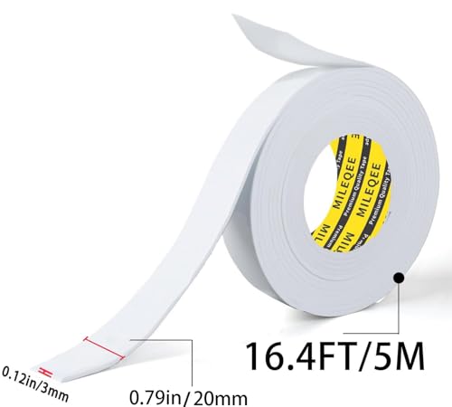 Single-Sided Adhesive Foam Tape EVA White,0.8in x 16.4FT - color: White, size: 0.8 Inch x 16.4 FT