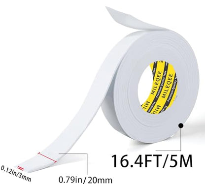 Single-Sided Adhesive Foam Tape EVA White,0.8in x 16.4FT - color: White, size: 0.8 Inch x 16.4 FT