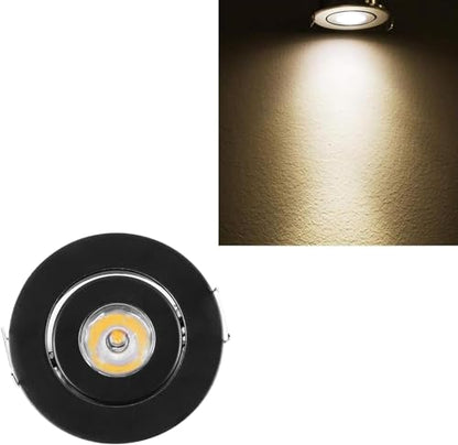 10pcs 2 inch Gimbal LED Recessed Light Small Recessed Lights AC120V - color: Warm White/Black