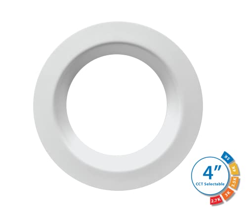 DLR4(v6) 4-inch White Selectable Recessed LED Downlight (DLR4607120SWH) - color: White, style: 1-Pack