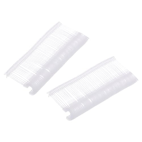 MECCANIXITY 1000 Pcs J Hook Fasteners, 1.63 Inch Clear Tagging Gun Refill Fasteners Standard Tagging Barb Fasteners Plastic for Clothing Hanging Fine Stitch Price Refills Tag Label - color: Clear, size: 1.63 Inch