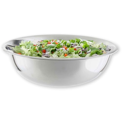 TableCraft 830 Stainless Steel Mixing Bowl, 20 Qt, Lightweight and Durable, Professional Grade for Baking and Prep, Ideal for Kitchens or Bakeries, 19" x 19" x 5.875", Silver - size: 20 quart