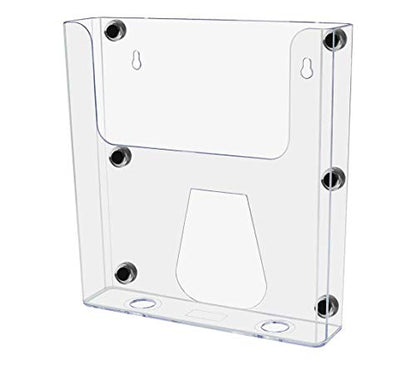 Marketing Holders Metal Mount 8.5" Wide Magazine Holder Brochure Magnetic Pamphlet Catalog Document Booklet Display Literature Printed Material Metal Surfaces - size: 8.5" Wide Magnetic Mount