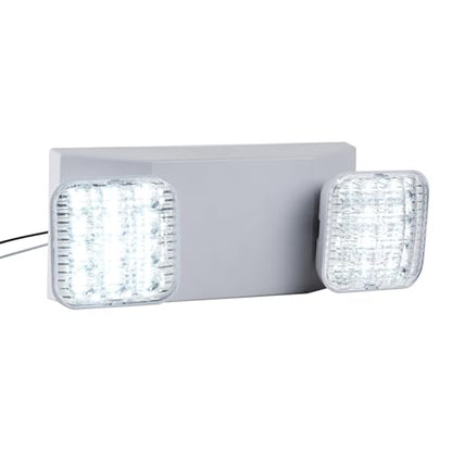 LED Emergency Lights for Business Home Power Failure,4Hours 300lm Automatic Battery Backup,Rechargeable Emergency Exit Lighting Fixtures,Hardwired, UL 924 AC85-277V - color: White, size: Square with L N Wires