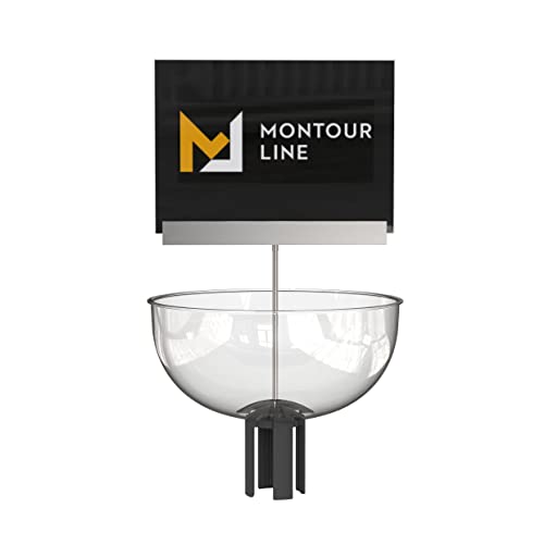 Montour Line Merchandising Display Bowl for Retractable Belt Barrier Stanchion