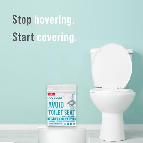 PeeBuddy Disposable Paper Toilet Seat Covers (Pack Of 60) | No Direct Contact with Unhygienic Seats| Easy To Dispose| Nature Friendly| Must Have For Women - size: 60 Seat Covers