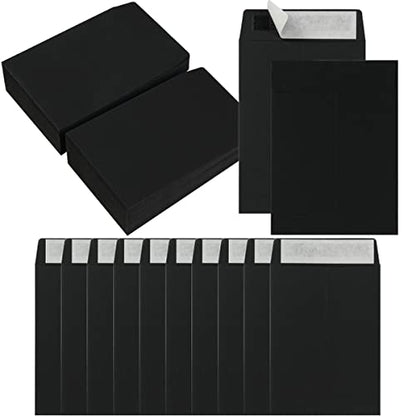100 Pack Seed Envelopes Self-Adhesive, 3 1/4 x 4 1/2 inches, Black - color: Black