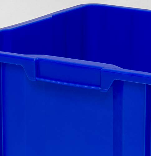 READYSPACE Commercial Industrial Heavy Duty Stackable Open-Front Recycling Bin Box Containers, 12 Gallon, 2 Pack, Blue - size: 12 Gallon, 2 Pack