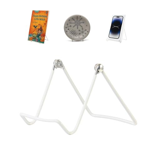 KINGDOM SOLUTIONS - 3.25" White Metal Display Stand Made in USA - 2 Pack - color: White Adjustable, size: 3.25" (2-pack)