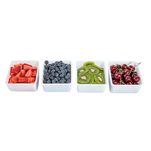 Restaurantware-CADDY INSERTS ONLY: Bar Lux 1.6 Pint Inserts For Condiment Dispensers, 4 Replacement Inserts For Garnish Caddies - Condiment Caddy Sold Separately, Sturdy, White Plastic Tray Inserts - size: 1.5 Pint