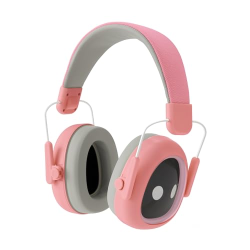 Kids Hearing Protection Earmuffs,Lightweight Adjustable for Kids 3-16 years,Noise Cancelling Headphones,25dB Sound Reduction Ideal for Concert,Firework,Airplane,Sound Proof(Pink) - color: Pink