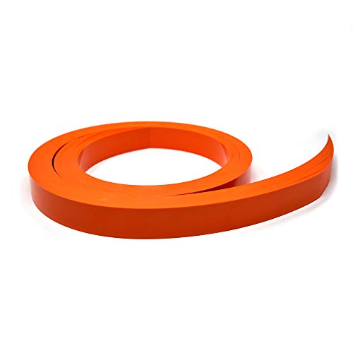 Decorative Gondola Shelving Pre Cut Vinyl Insert Strips 48" x 1.25" Shelf C-Channel, Orange, 100 Pack - color: Orange